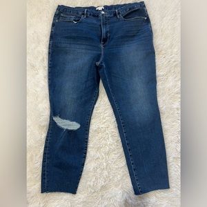 Good American Dark Blue Ankle Jeans as